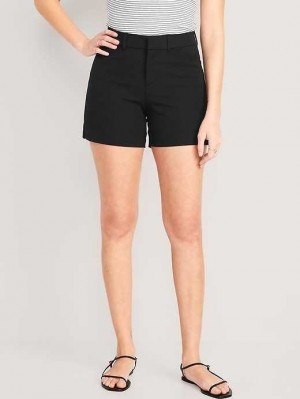 Old Navy High-Waisted Pixie Trouser Shorts Kurze Hose Damen Schwarz | 6891FWVLG