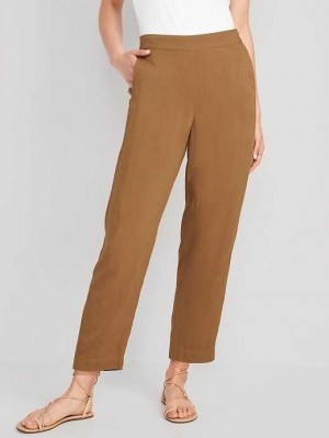 Old Navy High-Waisted Playa Taper Pants Hose Damen Falconry | 1582ZYWKE
