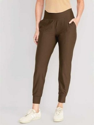 Old Navy High-Waisted PowerSoft 7/8 Joggers Sportbekleidung Damen Kaffee | 4879USWOV