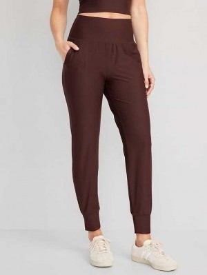 Old Navy High-Waisted PowerSoft 7/8 Joggers Sportbekleidung Damen Dunkelkaffee | 8120LKQNC