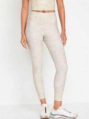 Old Navy High-Waisted PowerSoft 7/8 Leggings Sportbekleidung Damen Rattlesnake Print | 2314RXCYN