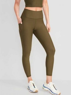 Old Navy High-Waisted PowerSoft 7/8 Leggings Sportbekleidung Damen Conifer | 4586PYMTL
