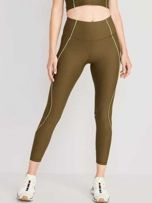 Old Navy High-Waisted PowerSoft 7/8 Leggings Sportbekleidung Damen Conifer | 5640GTUPN