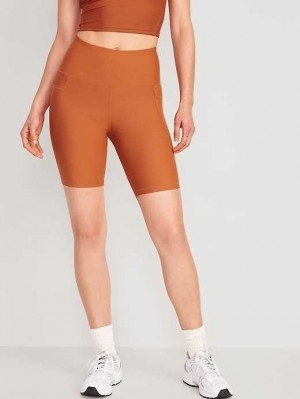 Old Navy High-Waisted PowerSoft Biker Shorts Sportbekleidung Damen Umbria | 4695DTUOH