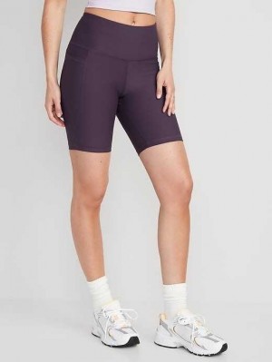 Old Navy High-Waisted PowerSoft Biker Shorts Sportbekleidung Damen Nebula | 6459BXYRT