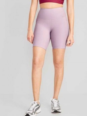Old Navy High-Waisted PowerSoft Biker Shorts Sportbekleidung Damen Wanderlust | 8632JUPVA
