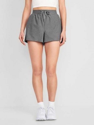 Old Navy High-Waisted PowerSoft Shorts Sportbekleidung Damen Dunkelgrau | 2914LUGDT