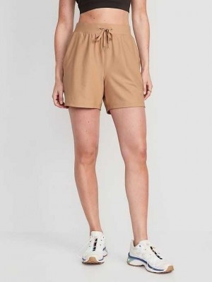 Old Navy High-Waisted PowerSoft Shorts Sportbekleidung Damen Wrapping Paper | 3751HYPER