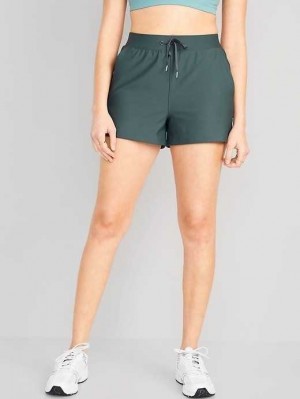 Old Navy High-Waisted PowerSoft Shorts Sportbekleidung Damen Cavernous | 5486OCJXL