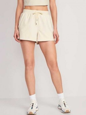 Old Navy High-Waisted PowerSoft Shorts Sportbekleidung Damen Cozy Cashmere | 7604NQUEB