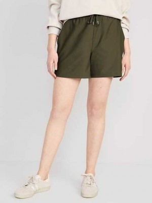 Old Navy High-Waisted PowerSoft Shorts Sportbekleidung Damen Grün | 7695ISVXP
