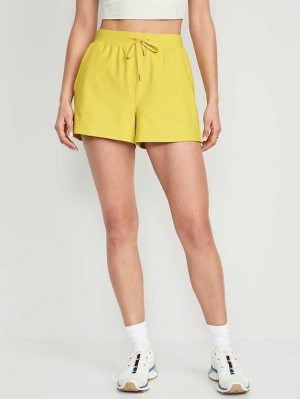 Old Navy High-Waisted PowerSoft Shorts Sportbekleidung Damen Hellgrün | 8413QBHFX