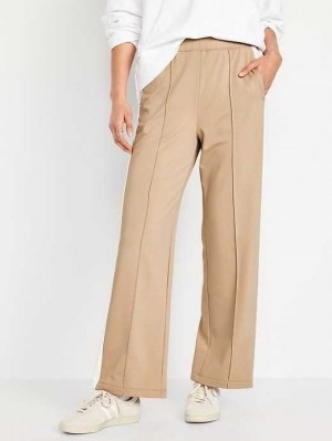 Old Navy High-Waisted PowerSoft Track Pants Sportbekleidung Damen Beige | 5348EDZBH
