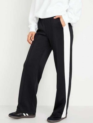 Old Navy High-Waisted PowerSoft Track Pants Sportbekleidung Damen Schwarz | 0251PXTQD