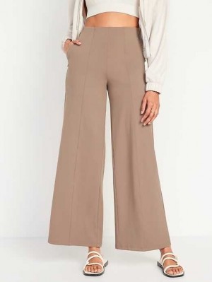 Old Navy High-Waisted PowerSoft Weite-Leg Pants Sportbekleidung Damen Sedimentary | 2013RTAUF