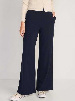Old Navy High-Waisted PowerSoft Weite-Leg Pants Sportbekleidung Damen Navy | 2149ZOCMP