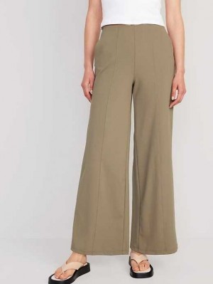 Old Navy High-Waisted PowerSoft Weite-Leg Pants Sportbekleidung Damen Fir Tree | 5894RLPMY