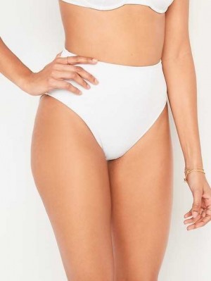 Old Navy High-Waisted Printed French-Cut Bikini Swim Bottoms Badeanzüge Damen Calla Lily | 2136YPQXF