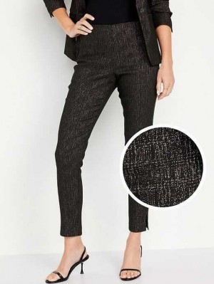 Old Navy High-Waisted Pull-On Pixie Schlank Ankle Pants Hose Damen Schwarz | 6123AZXPQ