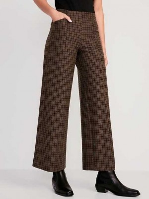 Old Navy High-Waisted Pull-On Pixie Weite-Leg Pants Hose Damen Gold | 2649ADOGP