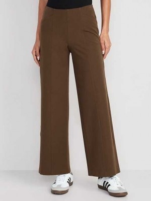 Old Navy High-Waisted Pull-On Pixie Weite-Leg Pants Hose Damen Espresso | 4162XIDAP