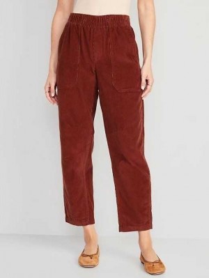 Old Navy High-Waisted Pulla Utility Pants Hose Damen Sienna Desert | 2967TYFLQ