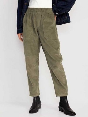 Old Navy High-Waisted Pulla Utility Pants Hose Damen Grau | 4503QLDGN