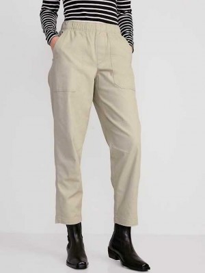 Old Navy High-Waisted Pulla Utility Pants Hose Damen Grau | 5897TSGVU