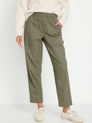 Old Navy High-Waisted Pulla Utility Pants Hose Damen Grau | 7536NQXVW