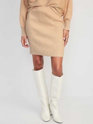 Old Navy High-Waisted Rib-Knit Mini Skirt Strickjacke Damen Cozy Cashmere | 2157FSRDJ