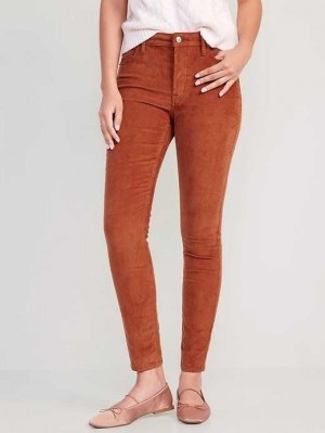 Old Navy High-Waisted Rockstar Super-Schlank Corduroy Pants Jeans Damen Umbria | 3571WPRTX