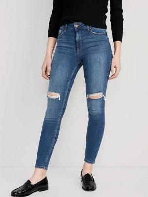 Old Navy High-Waisted Rockstar Super-Schlank Jeans Jeans Damen Sadie | 6701VGLXR