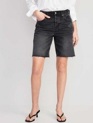Old Navy High-Waisted Slouchy Button-Fly Cut-Off Jean Shorts Unterteile Damen Leni | 6210LFMNJ