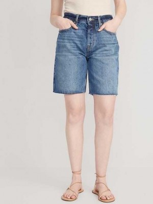 Old Navy High-Waisted Slouchy Button-Fly Cut-Off Jean Shorts Unterteile Damen Lorraine | 9815VPQZB