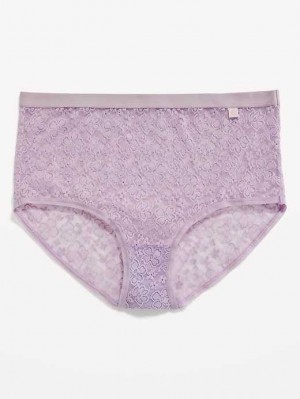 Old Navy High-Waisted Spitze Bikini Underwear Unterwäsche Damen Lavendel | 2985BVSFO