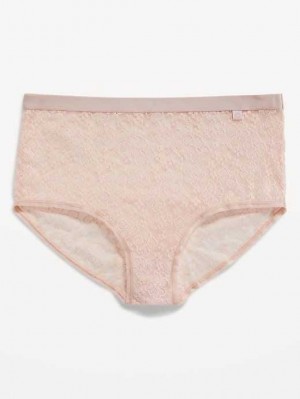Old Navy High-Waisted Spitze Bikini Underwear Unterwäsche Damen Pinkapedia | 6230MLQPF