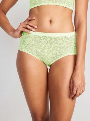 Old Navy High-Waisted Spitze Bikini Underwear Unterwäsche Damen Soft Limon | 7560SBADP