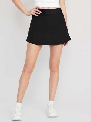 Old Navy High-Waisted StretchTech 2-in-1 Skort Sportbekleidung Damen Schwarz | 1796SGBMA