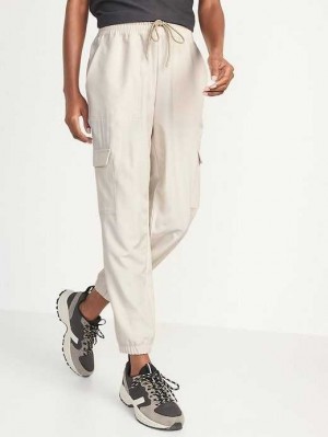 Old Navy High-Waisted StretchTech Cargo Jogger Pants Sportbekleidung Damen Beige | 2078XDVCI