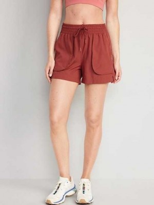 Old Navy High-Waisted StretchTech Shorts Sportbekleidung Damen Rosa | 2159WADOP