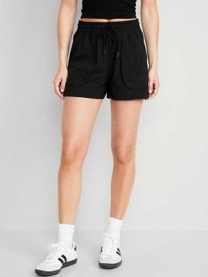 Old Navy High-Waisted StretchTech Shorts Sportbekleidung Damen Schwarz | 2475SCLXK