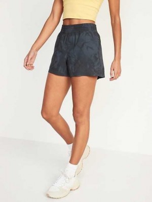 Old Navy High-Waisted StretchTech Shorts Sportbekleidung Damen Grau | 1593NPMQR