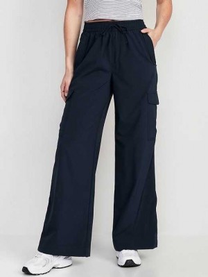 Old Navy High-Waisted StretchTech Weite-Leg Cargo Pants Sportbekleidung Damen Navy | 7641UACWX
