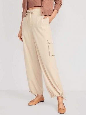 Old Navy High-Waisted StretchTech Weite-Leg Cargo Pants Sportbekleidung Damen Grau | 7680RNXKL