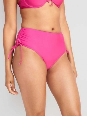 Old Navy High-Waisted Tie-Cinched Bikini Swim Bottoms Badeanzüge Damen Dragon Fruit | 0329SMUAV