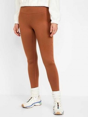 Old Navy High-Waisted UltraCoze Leggings Sportbekleidung Damen Braun | 0893WDAKO