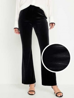 Old Navy High-Waisted Velvet Flare Pants Hose Damen Blackjack | 2416SWUFK