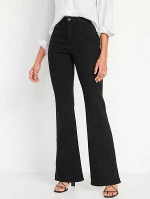 Old Navy High-Waisted Wow Flare Jeans Jeans Damen Schwarz | 5718RLJSG