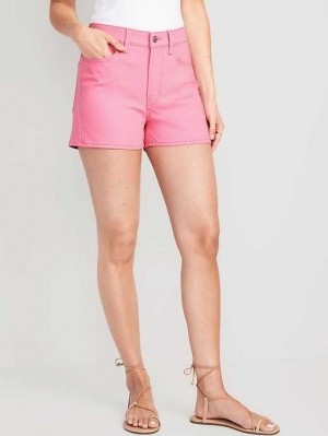 Old Navy High-Waisted Wow Jean Shorts Kurze Hose Damen Sparkle Berry | 2963CBIFL