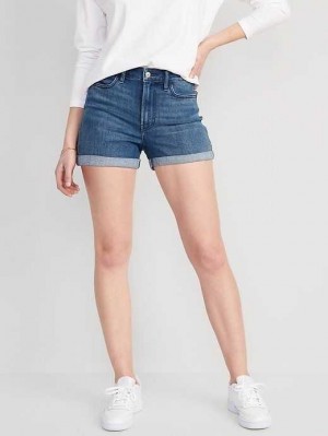 Old Navy High-Waisted Wow Jean Shorts Kurze Hose Damen Campeche | 6497ETARD
